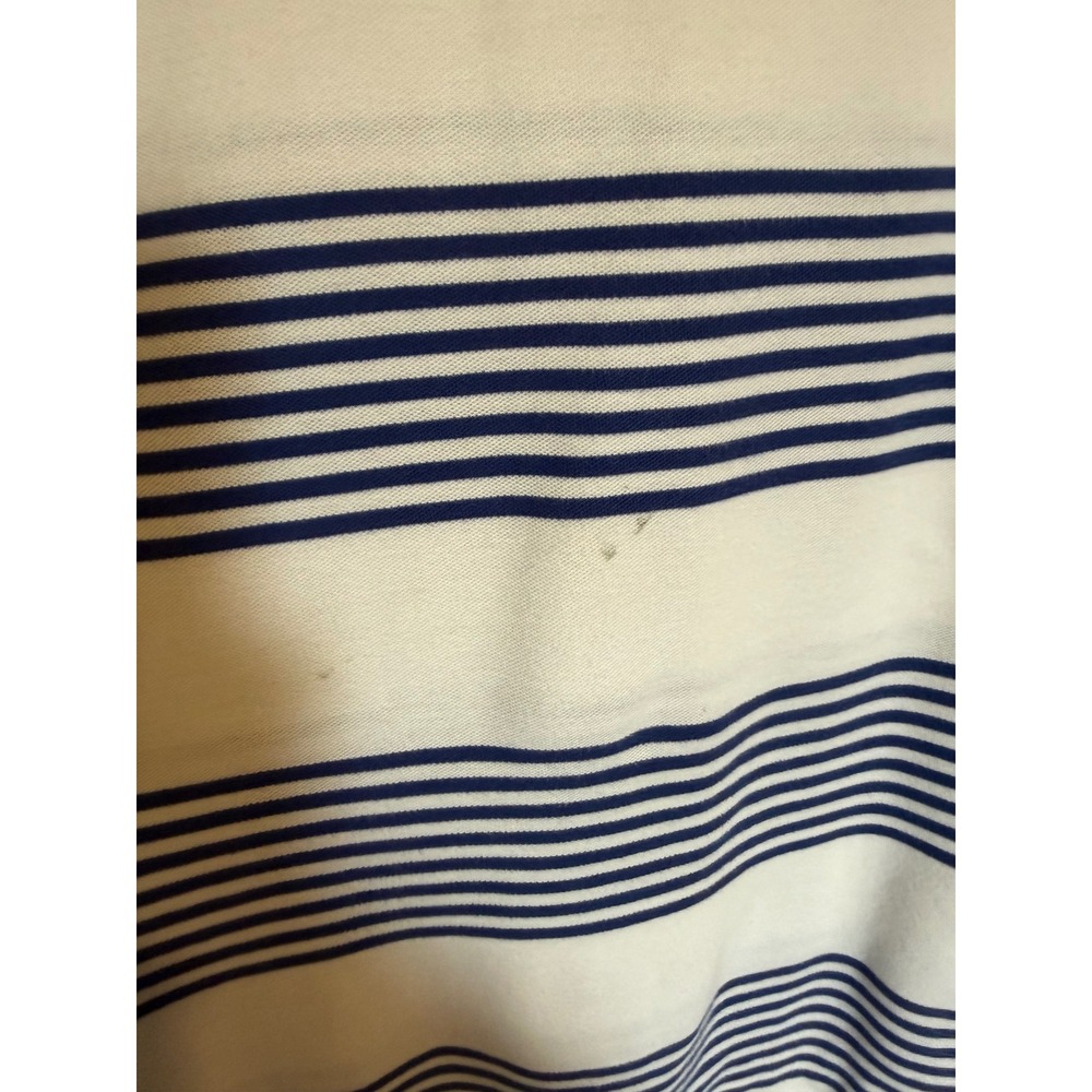 IZOD Advantage Polo Mens XL White Blue Striped Short Sleeve Cotton Golf Preppy - Picture 3 of 11